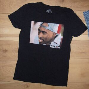 tupac size medium womens tee shirt graphic poetic justice  black